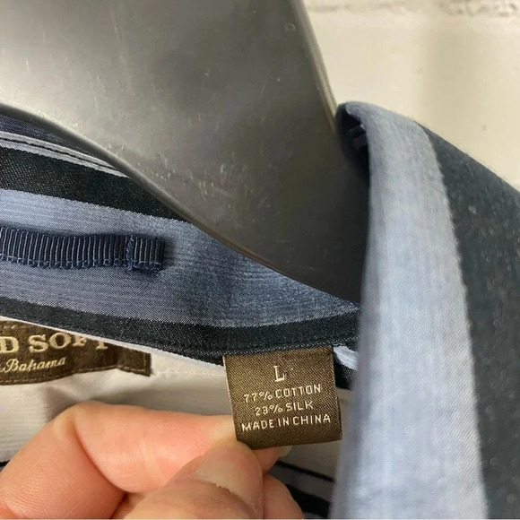 Tommy Bahama Island Soft Striped Button Up Shirt Size Large - Picture 5 of 5